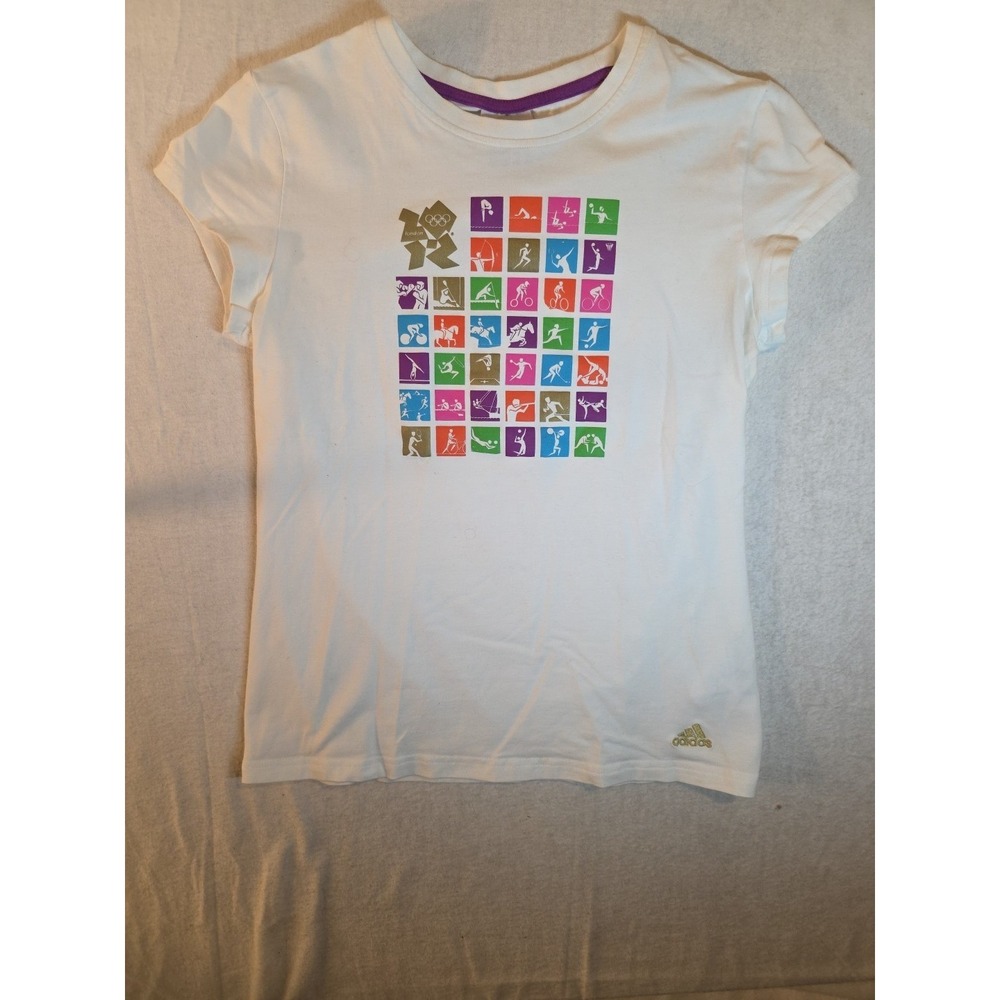 Vintage Adidas London 2012 Olympic Tee, Graphic Block Sportswear‎ Block core